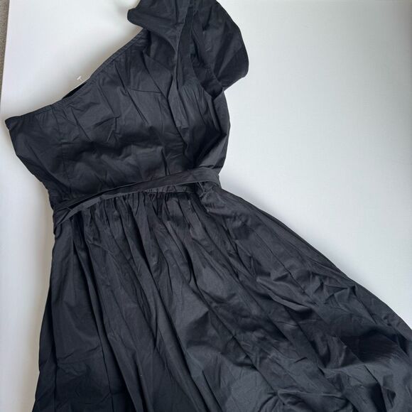 J crew black one shoulder midi dress P12 m8 - Picture 3 of 5